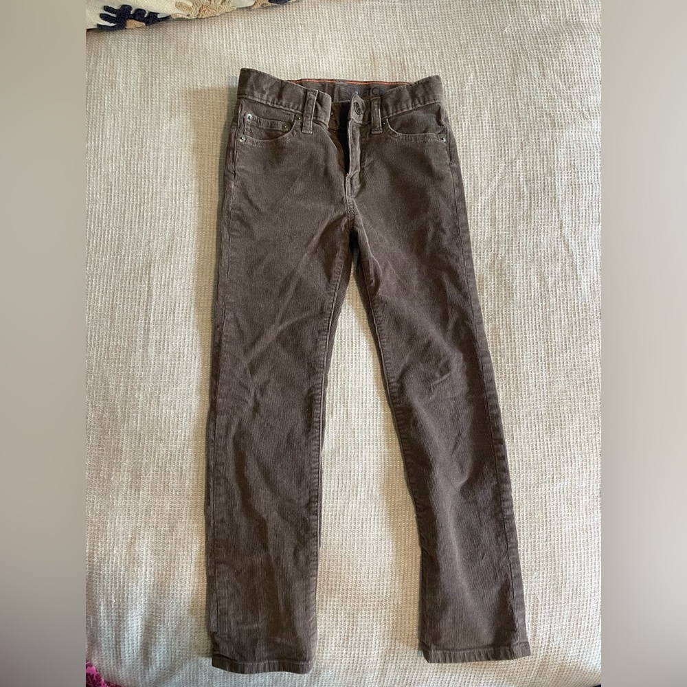 Boys crewcuts brown corduroy slim fit pants